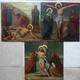 Tableaux Ancien 3 Huiles Sur Tole Grand Format La Vie Du Christ Religieux