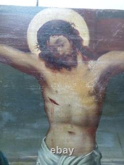 Tableaux Ancien 3 Huiles Sur Tole Grand Format La Vie Du Christ Religieux