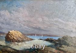 Tableaux Anciens Bord De Mer En Bretagne
