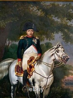 Tableaux Anciens Napoléon Historique Huile Sur Papier Empire Armée Chevalier