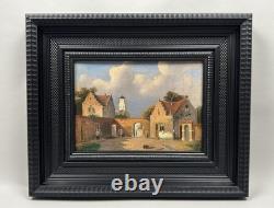 Tableaux Anciens, Place De Village Animée Hollandaise Ou Flamande