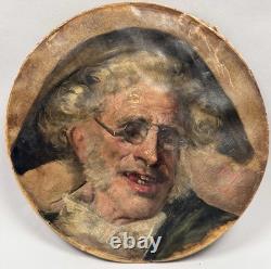 Tableaux Anciens, Portrait D'un Saltimbanque Par Benito Belli Peintre Catalan