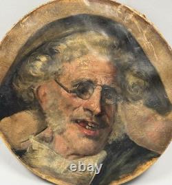 Tableaux Anciens, Portrait D'un Saltimbanque Par Benito Belli Peintre Catalan