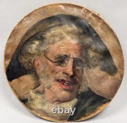 Tableaux Anciens, Portrait D'un Saltimbanque Par Benito Belli Peintre Catalan