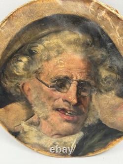 Tableaux Anciens, Portrait D'un Saltimbanque Par Benito Belli Peintre Catalan