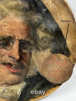 Tableaux Anciens, Portrait D'un Saltimbanque Par Benito Belli Peintre Catalan
