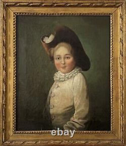 Tableaux Anciens, Portrait De Marie Jean Herault De Séchelles 18 ème
