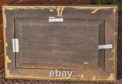 Tableaux ancien. Paysage Marin Voilérs Peinture huile sur panneau bois