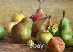 Tableaux anciens, Nature Morte Aux Poires Circa 1900