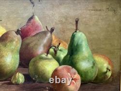 Tableaux anciens, Nature Morte Aux Poires Circa 1900