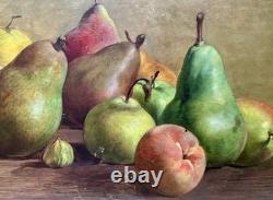 Tableaux anciens, Nature Morte Aux Poires Circa 1900
