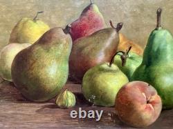 Tableaux anciens, Nature Morte Aux Poires Circa 1900