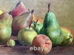 Tableaux anciens, Nature Morte Aux Poires Circa 1900