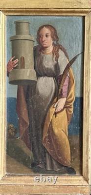 Tableaux anciens Sainte Barbe 18ème