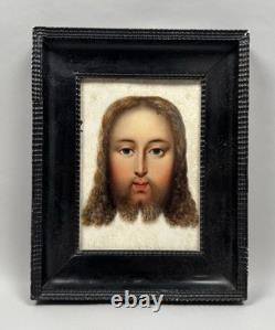 Tableaux anciens, Sainte Face du Christ, huile sur cuivre