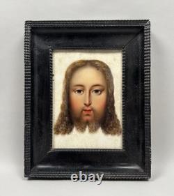 Tableaux anciens, Sainte Face du Christ, huile sur cuivre