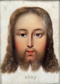 Tableaux anciens, Sainte Face du Christ, huile sur cuivre