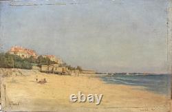 Theophile Jaouen Tableau Ancien Impressionniste Cannes Croisette 1890