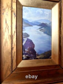Thirlmere signé CE Butler / tableau ancien huile sur pannneau paysage