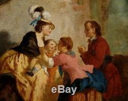 Très rare tableau ancien 18e siècle Suite Etienne AUBRY Passé en vente Prix ebay