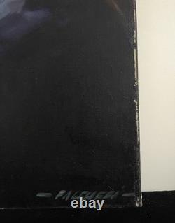 VIERGE à L'Enfant JÉSUS huile sur toile Robert Falcucci tableau ancien XX è