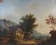 Victor de Grailly tableau ancien huile / toile paysage 19ème antique painting