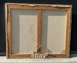 Willy Frissen (1938) Tableau Ancien Huile sur toile Paysage Expressioniste