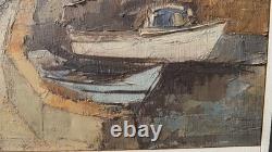 Willy Frissen (1938) Tableau Ancien Huile sur toile Paysage Expressioniste