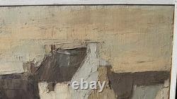Willy Frissen (1938) Tableau Ancien Huile sur toile Paysage Expressioniste