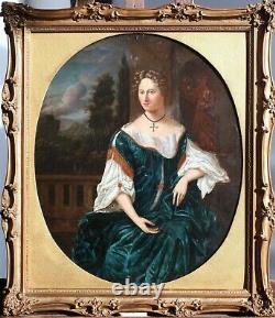 XVIII e Siècle, Portrait, Jeune femme, Huile sur bois, Tableau ancien, Anonyme